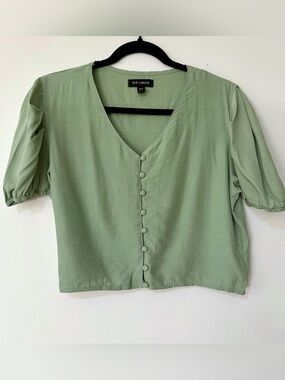 QED London Mint Green Crop Top Size 6